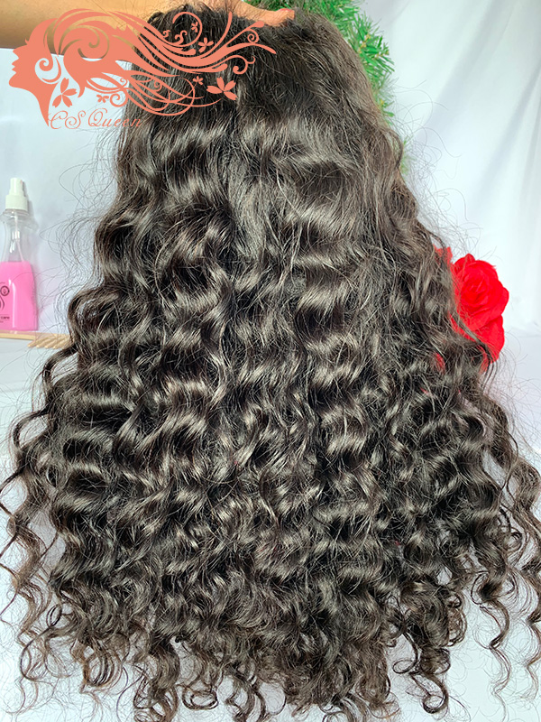 Csqueen 9A Paradise Wave 4*4 light browm lace Closure wig 100% Virgin Hair 180%density best Hair